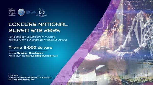 inteligenta artificiala in centrul concursului national bursa sab 2025 al senatului stiintific al fundatiei dan voiculescu pentru dezvoltarea romaniei