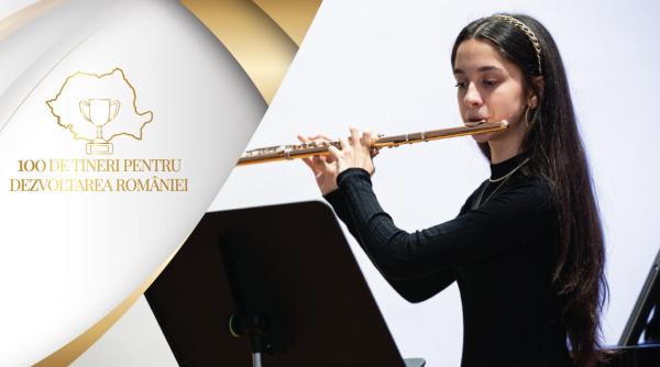 Emma-Iona Gherganu, flautista care duce România pe marile scene ale lumii, în campania „100 de tineri pentru dezvoltarea României”