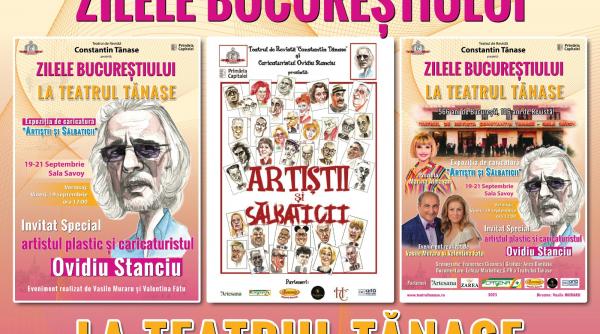 Vernisaj la Teatrul „Constantin Tănase”: Expoziţia de Caricatură „ARTIŞTII şi SĂLBATICII” a artistului OVIDIU STANCIU