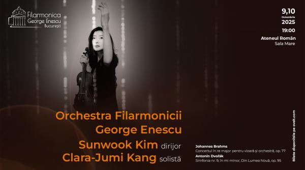 Dirijorul Sunwook Kim și violonista Clara-Jumi Kang promit două concerte de excepție pe 9 și 10 octombrie, la Filarmonica George Enescu