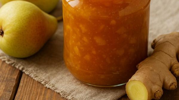 Un deliciu sofisticat de sezon: gemul de pere cu aromă de ghimbir și vanilie