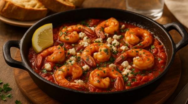 Creveți Saganaki – povestea unei rețete grecești cu personalitate