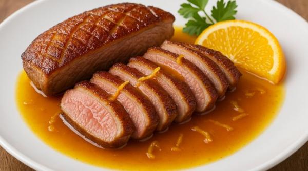 Piept de rață cu sos de portocale – eleganță și echilibru într-o farfurie rafinată