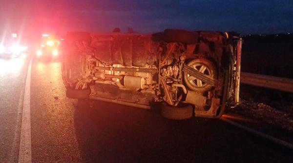 Accident pe centura Timișoarei: trei autoturisme și un microbuz, implicate într-un carambol. O femeie a ajuns la spital