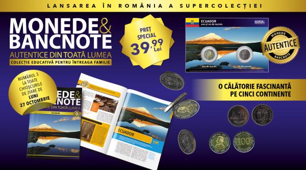 colectia monede si bancnote autentice din toata lumea continua calatoria sa fascinanta