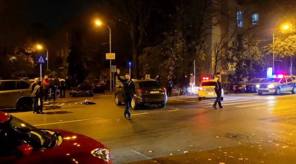 Accident în București: Livrator lovit de o mașină în intersecția Ceaikovski cu Bach