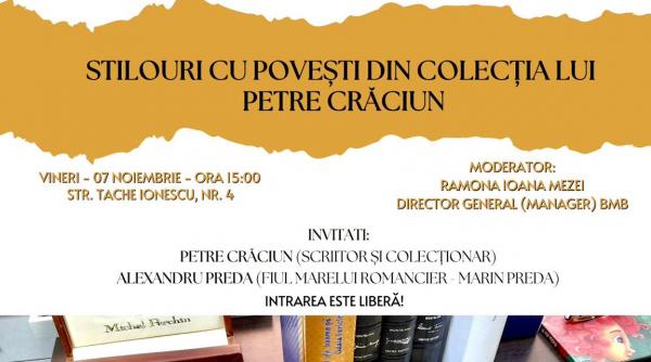 Fiul marelui scriitor Marin Preda vine la Biblioteca Metropolitană București