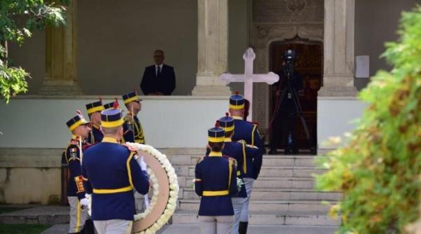 Sicriul domnitorului Grigore Alexandru Ghica, depus la Palatul Cotroceni