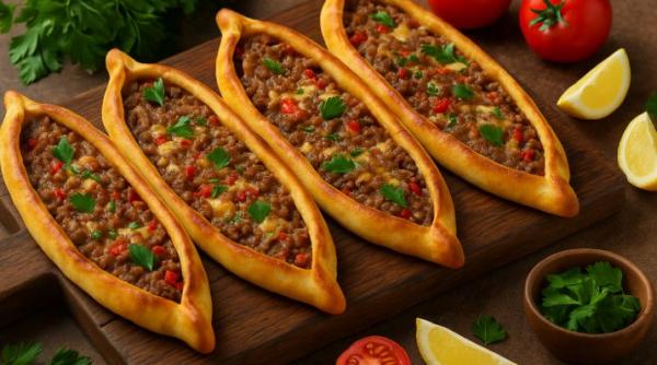 Pide turcești cu carne, brânză sau ou. O rețetă simplă și spectaculoasă