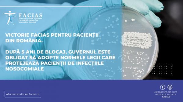 victorie facias pentru pacientii din romania dupa 5 ani de blocaj guvernul este obligat sa adopte normele legii care protejeaza pacientii de infectiile nosocomiale