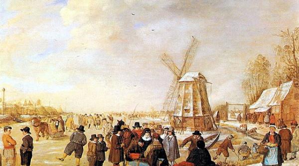 iarna gheata golf piete tablouri avercamp