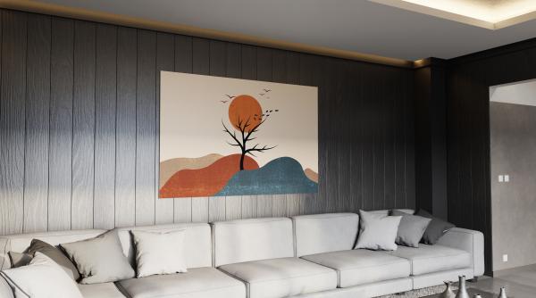 cum transforma un tablou canvas aspectul unui living modern