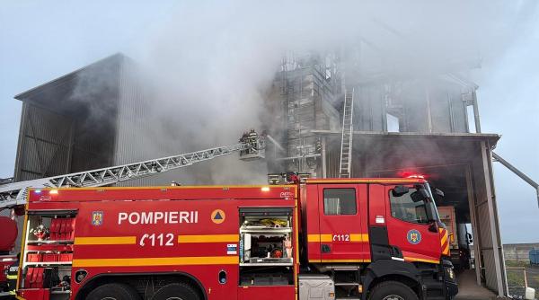 Incendiu la un uscător de cereale în Tulcea
