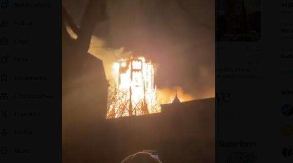 Revelion violent în Olanda: biserică istorică arsă, morți și sute de arestări din cauza artificiilor