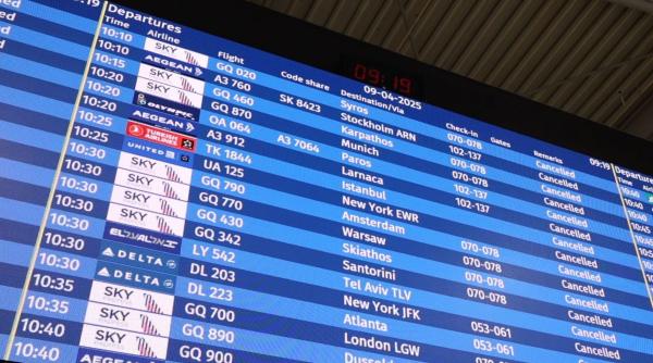 haos spatiu aerian grecia blackout athens fir zboruri intarziate