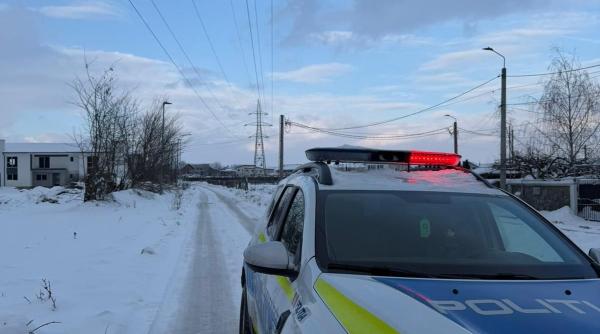 Unicul locuitor al unui sat din Alba, izolat din cauza zăpezii. Polițiștii i-au dus medicamente