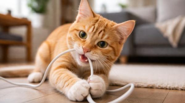 Pericol în casă: de ce pisicile rod cablurile