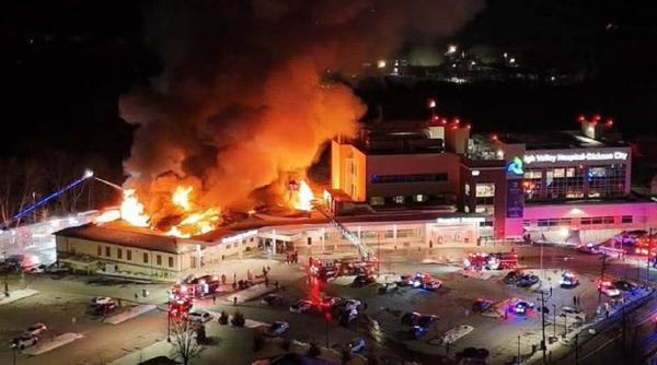 incendiu urias spital american pacientii evacuati