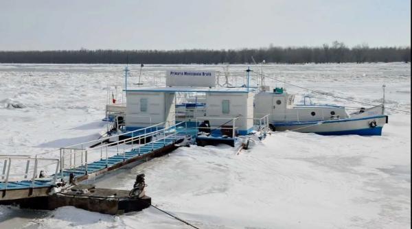 transportul fluvial dunare oprit temporar ninsori