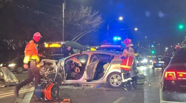 Accident cu cinci vehicule pe Calea Griviței: Trafic blocat în Capitală