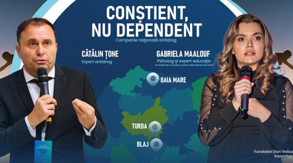 campania antidrog constient nu dependent intr un nou tur national turda baia mare si blaj devin urmatoarele orase in care tinerii profesorii si parintii vor discuta deschis despre pericolul drogurilor