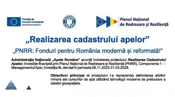 realizarea cadastrului apelor
