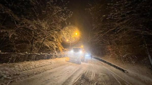ninsori abundente in valcea dn7a sub zapada