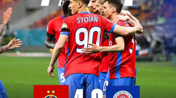 Rezultate Superliga: FCSB a învins categoric Oțelul din prima repriză