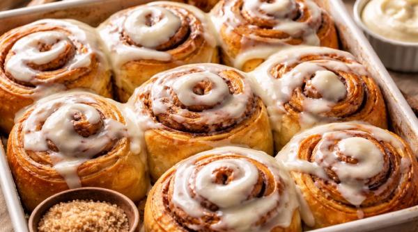 Cinnamon rolls de casă: Rulouri cu scorțișoară pufoase, aromate și irezistibile