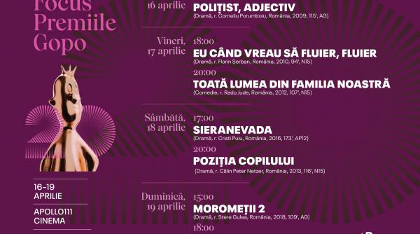 filmele castigatoare la premiile gopo revin pe marele ecran intr un maraton aniversar
