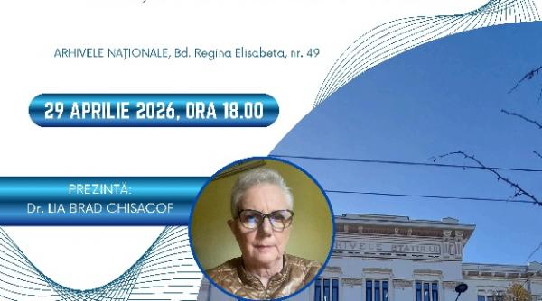 Conferința „Surprize privind istoria României din Arhivele Naționale Britanice”, susținută de dr. Lia Brad Chisacof la Arhivele Naționale ale României