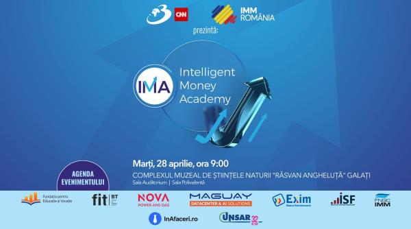 INTELLIGENT MONEY ACADEMY, agenda evenimentului. O zi cu 200 de antreprenori, 20 speakeri de top și 5 workshopuri