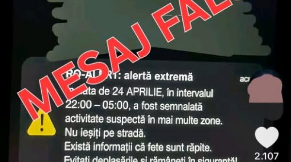 Alertă falsă RO-ALERT folosită pentru a speria populația