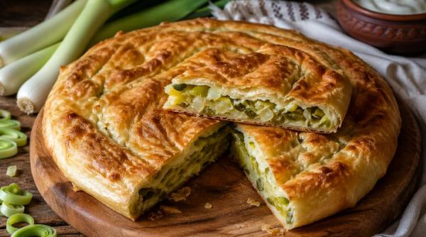 Plăcinta cu praz: Rețeta simplă pe care gospodinele o păstrează din generație în generație