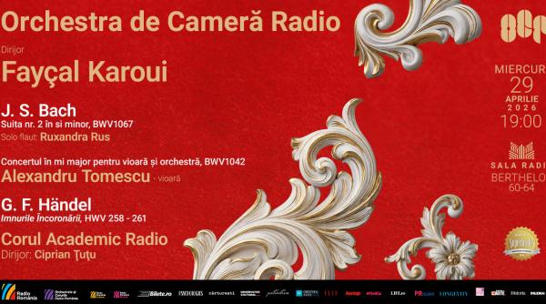 Renumitul violonist Alexandru Tomescu cântă Bach la Sala Radio pe 29 aprilie