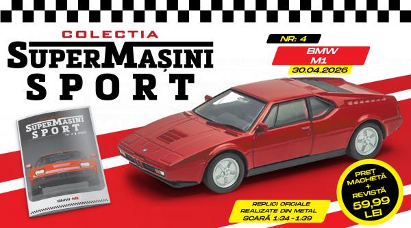 BMW M1, o legendă a anilor '70 în colecția „SuperMașini Sport”! De azi la chioșcuri.