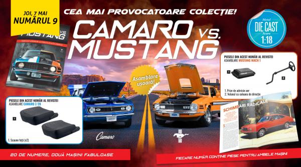 istoria camaro vs mustang continua in nr 9 al colectiei cu piese noi pentru machete de joi la chioscuri