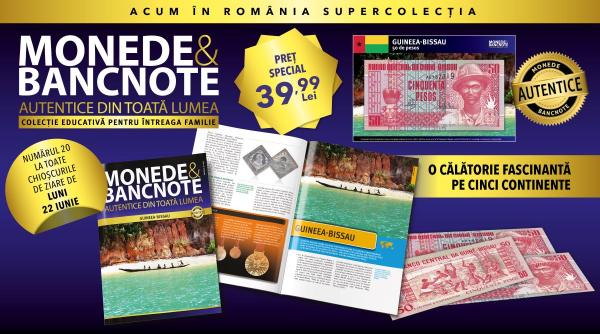 colectia monede si bancnote autentice din toata lumea continua periplul cu o oprire in guineea bissau revista o bancnota si fisa numismatica de luni la chioscuri