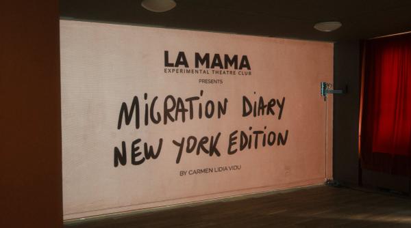 Teatrul La MaMa și ICR New York prezintă premiera mondială a spectacolului multimedia Migration Diary. New York City Edition, scris și regizat de Carmen Lidia Vidu