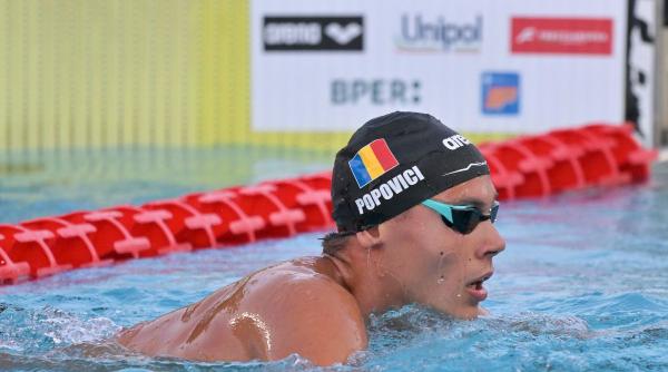 David Popovici a câștigat aurul la 200 m liber la Trofeul Settecolli