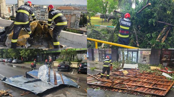 UPDATE Codul ROȘU de furtună face ravagii în Dâmbovița: 114 de apeluri la 112 și intervenții în Târgoviște și Răzvad