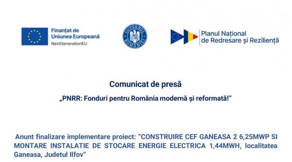 Comunicat de presă „PNRR: Fonduri pentru România modernă și reformată!”