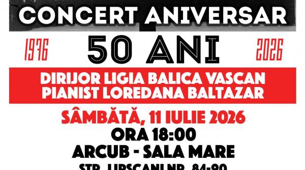 Corul Pro Arte al Universității din București celebrează 50 de ani de existență printr-un concert aniversar la ARCUB