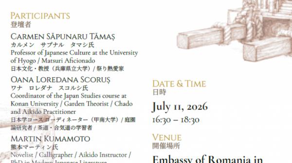 Dezbaterea „Dragostea de arte și tradiții japoneze la români“ încheie seria „Japonia prin ochii românilor“, la Tokyo