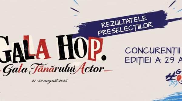 Artiștii câștigători ai preselecției pentru Gala HOP. Gala Tânărului Actor 2026