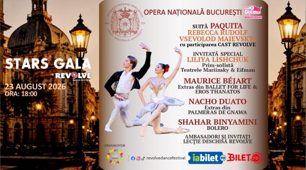 STARS GALA aduce tripticul Maurice Béjart / Nacho Duato / Shahar Binyamini pe 23 august pe scena Operei Naționale București