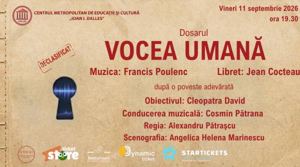 premiera de opera dosarul vocea umana o poveste adevarata despre tot ce nu se poate spune in cuvinte