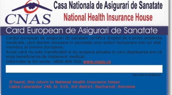 cardul pentru sanatate a intrat in vigoare