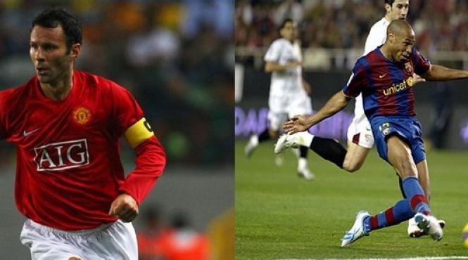 champions league ryan giggs il depaseste pe maldini thierry henry sarbatoreste golul cu numarul 50