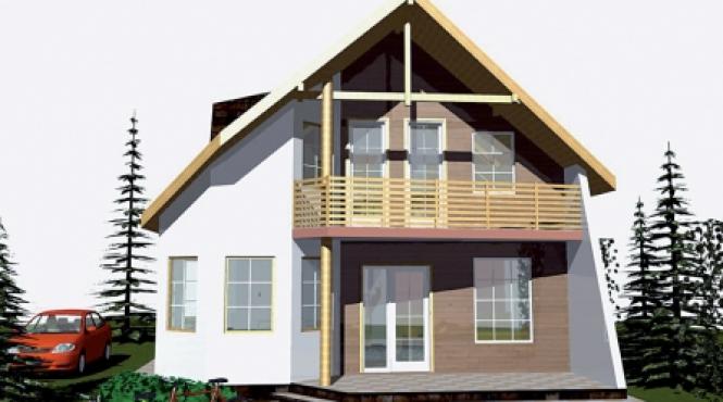 casa de lemn in sistem framing